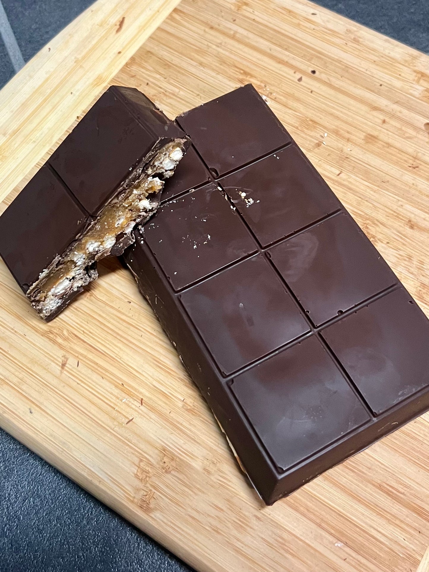 Salted Caramel Pretzel Dark Chocolate Bar 650g